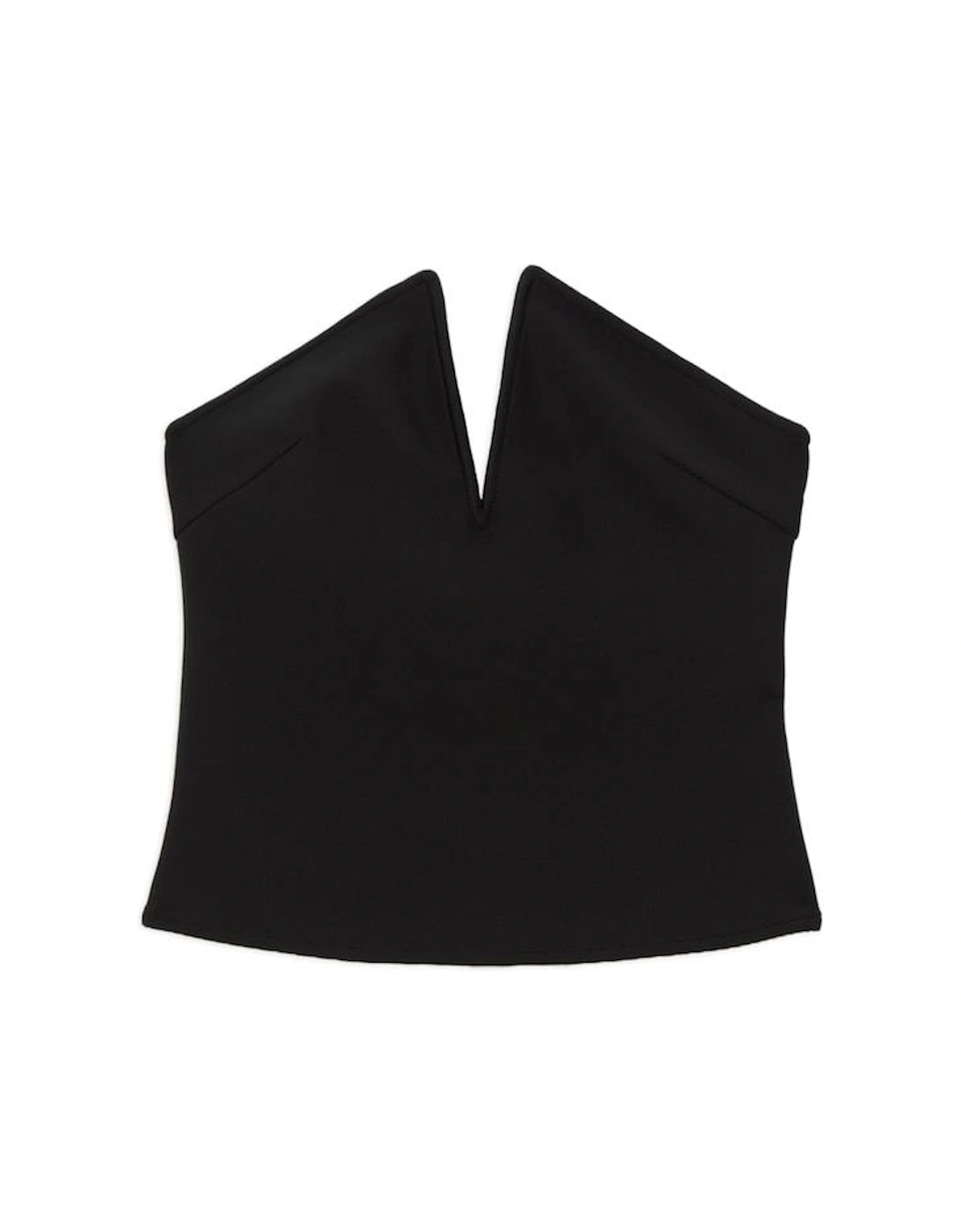 Figure Form Bandage Sharp V Neck Knit Crop Top