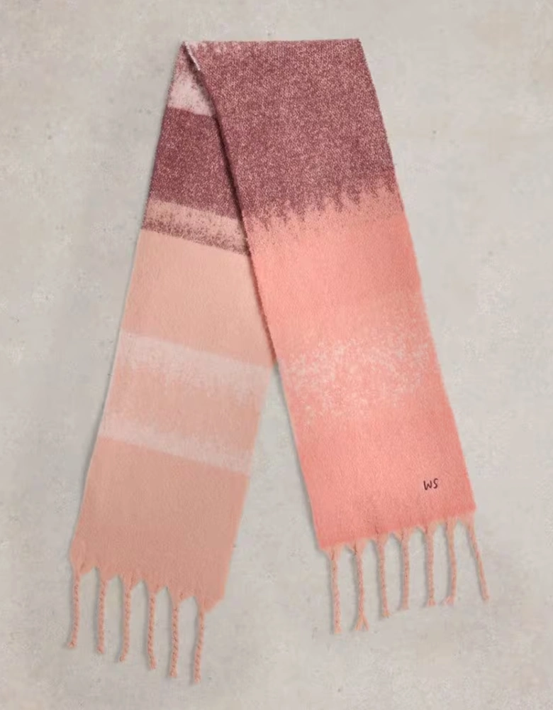 Shelly Skinny Scarf Pink Multi