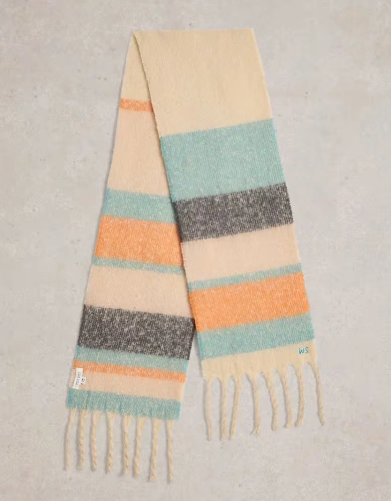 Shelly Skinny Scarf Natural Multi