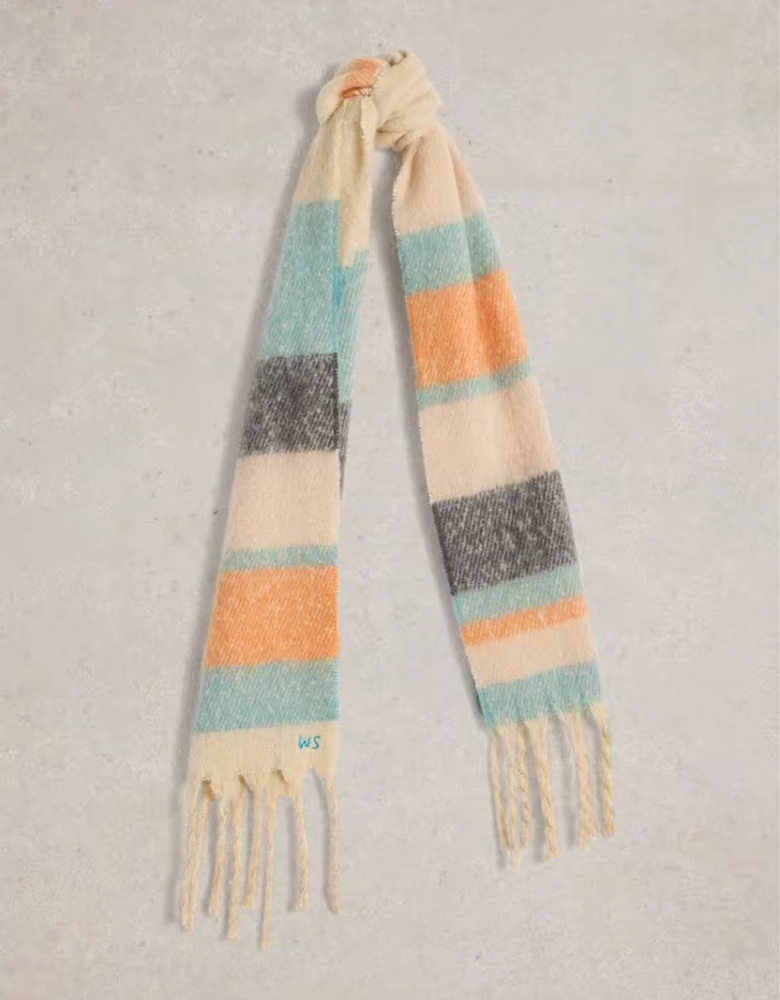 Shelly Skinny Scarf Natural Multi