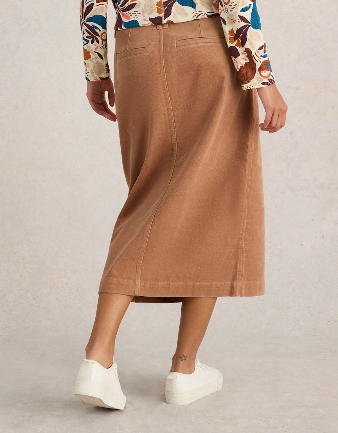 Women's Maren Organic Cord Skirt Light Natural