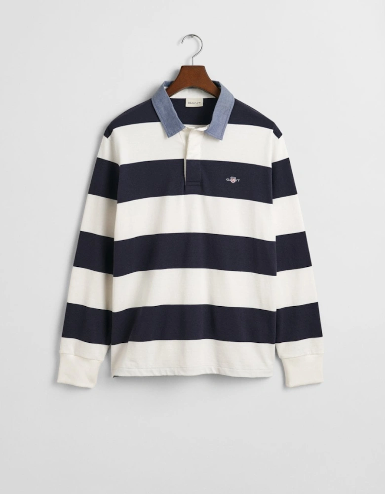 Mens Regular Fit Chambray Stripe Heavy Rugger