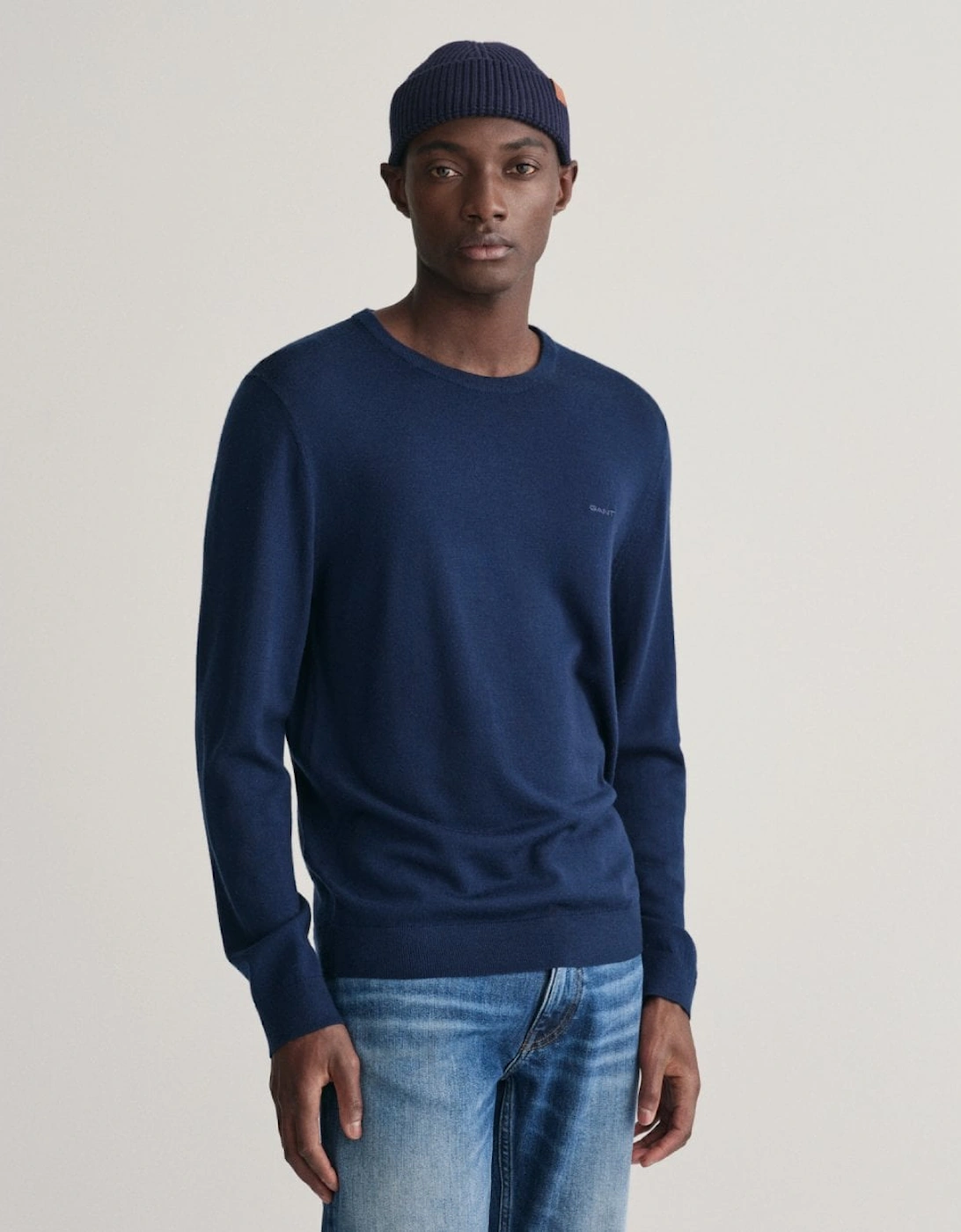 Mens Extrafine Merino Wool Crew Neck Jumper, 5 of 4