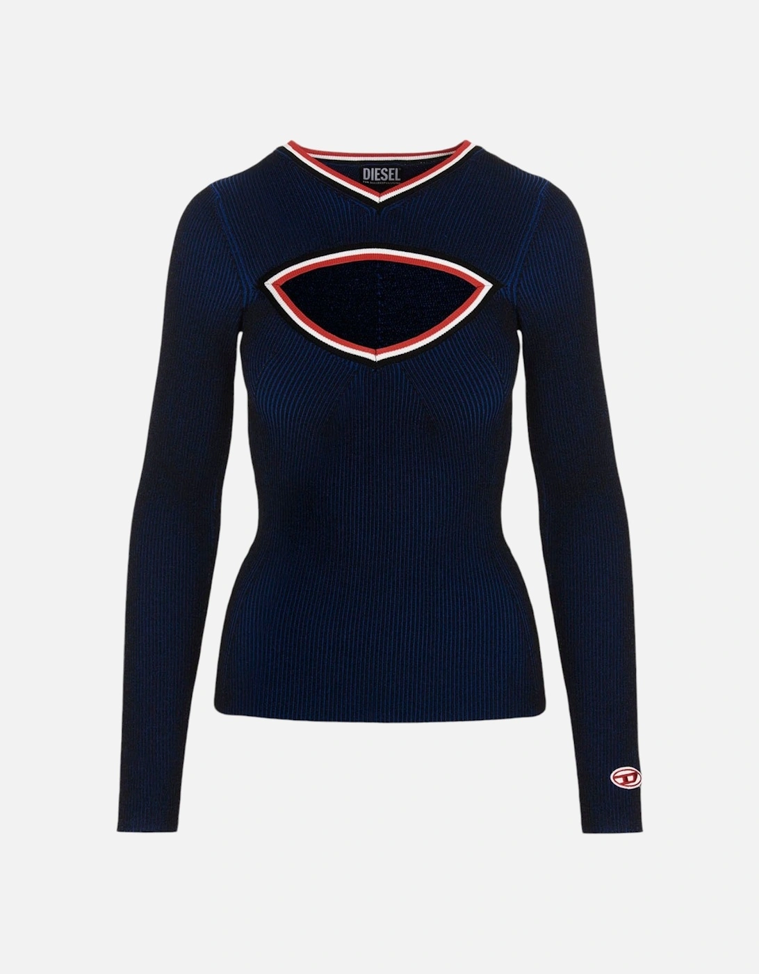 M-INORCA Womens Sweatshirts Cut Out Long Sleeve Pullover Jumper Tops Navy