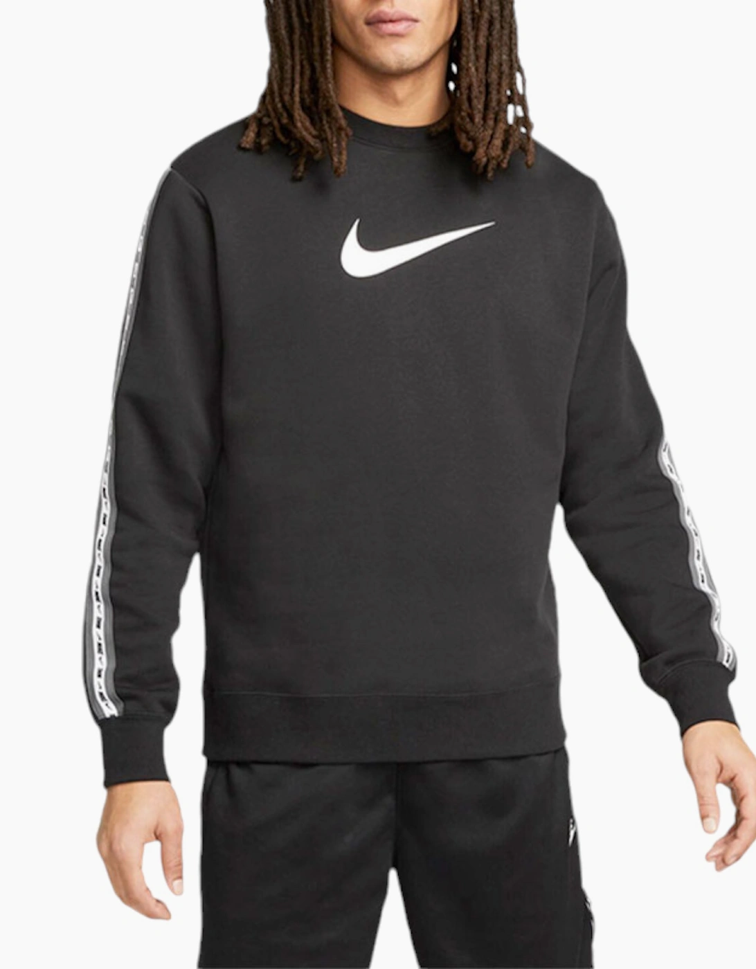 Nike Men's Black Repeat Sweatshirts Casual Gym Sports Pullover Jumper Top - Size: M