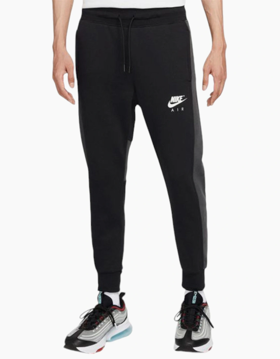 Men's Nike Air Mens Contrast Black Jogger Casual Sportwear Running Gym Bottom - Size: 32/30/31/Regular/36