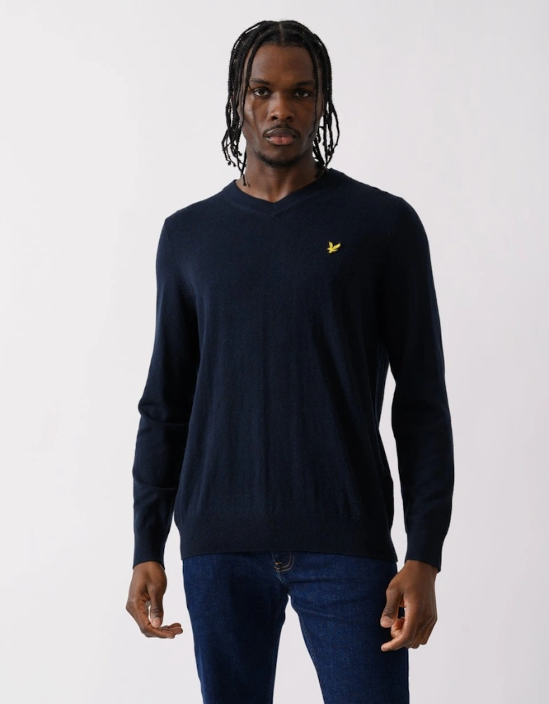 Lyle & Scott Cotton Merino Mens V-Neck Jumper