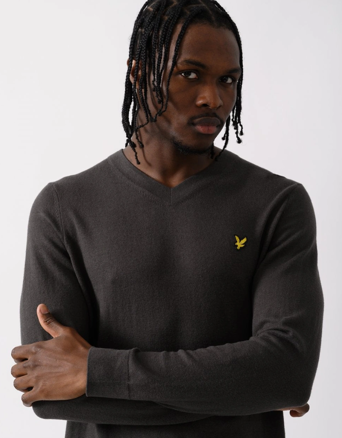 Lyle & Scott Cotton Merino Mens V-Neck Jumper