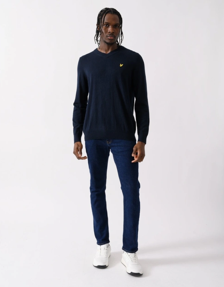 Lyle & Scott Cotton Merino Mens V-Neck Jumper