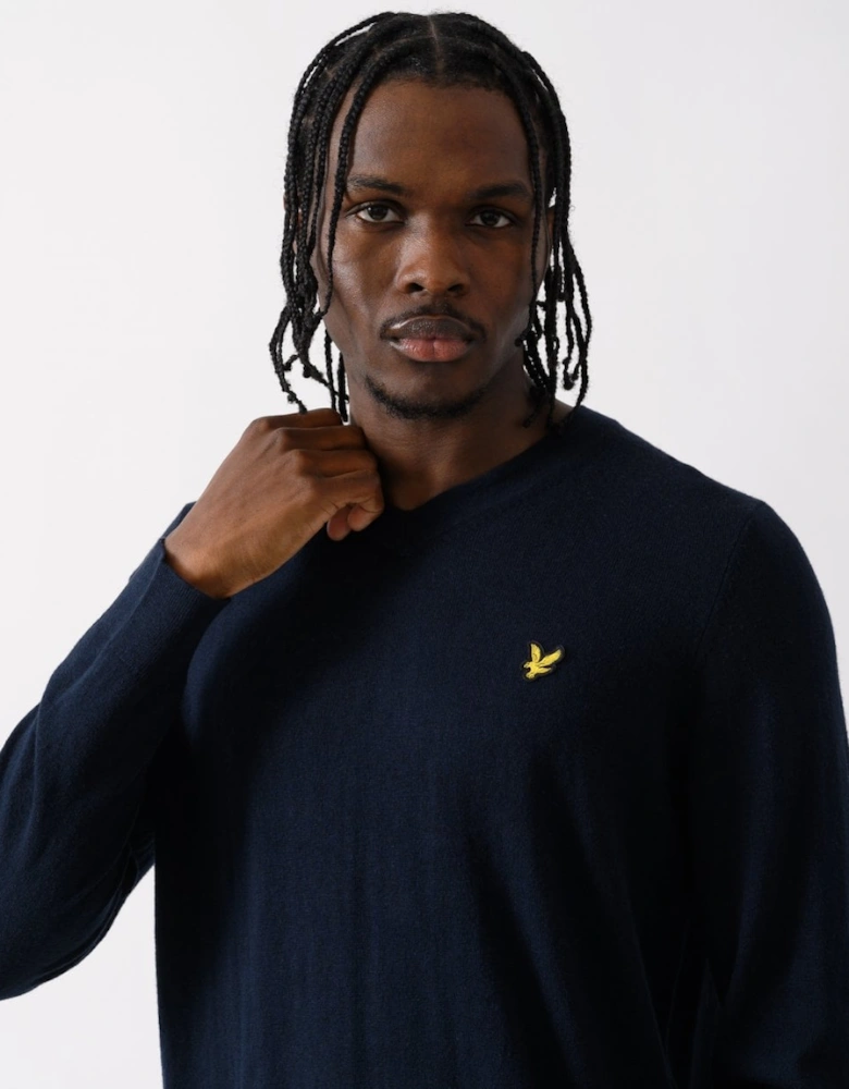 Lyle & Scott Cotton Merino Mens V-Neck Jumper