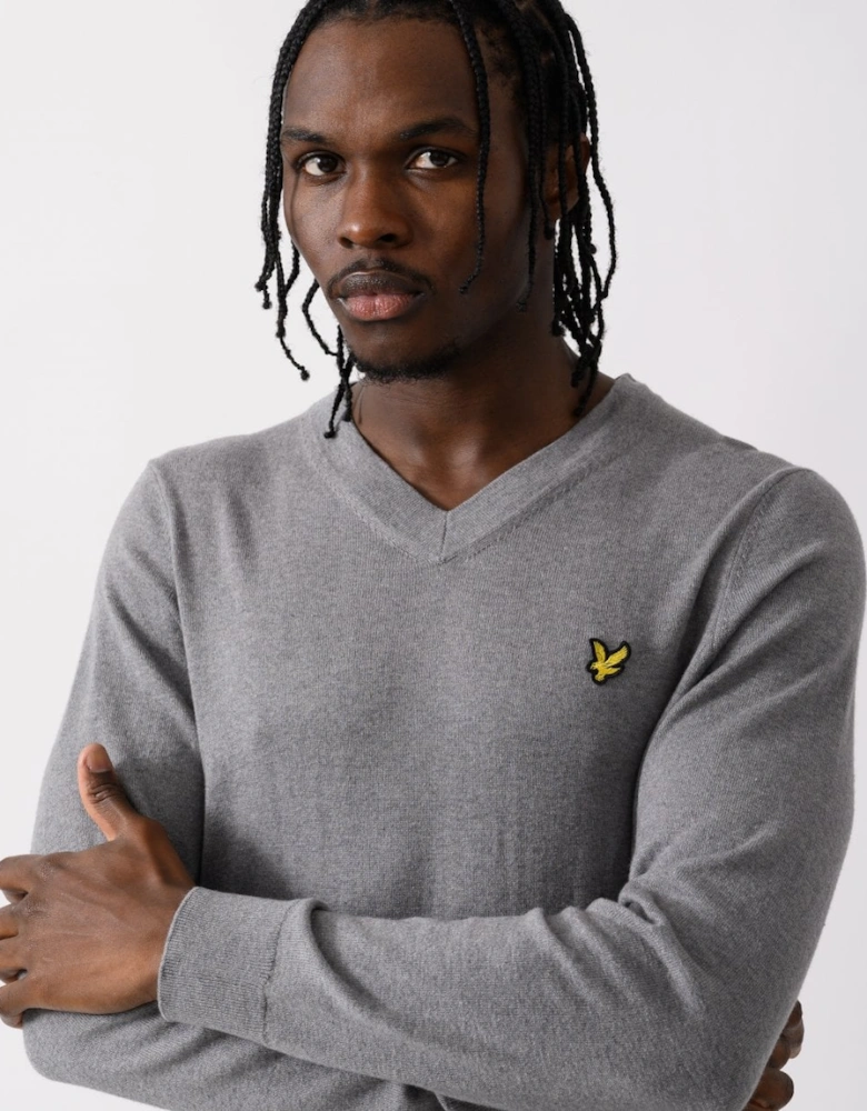 Lyle & Scott Cotton Merino Mens V-Neck Jumper