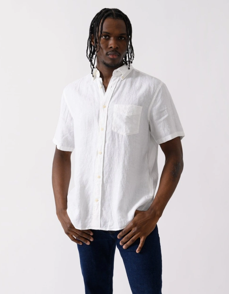 Mens Regular Linen Short Sleeve Shirt