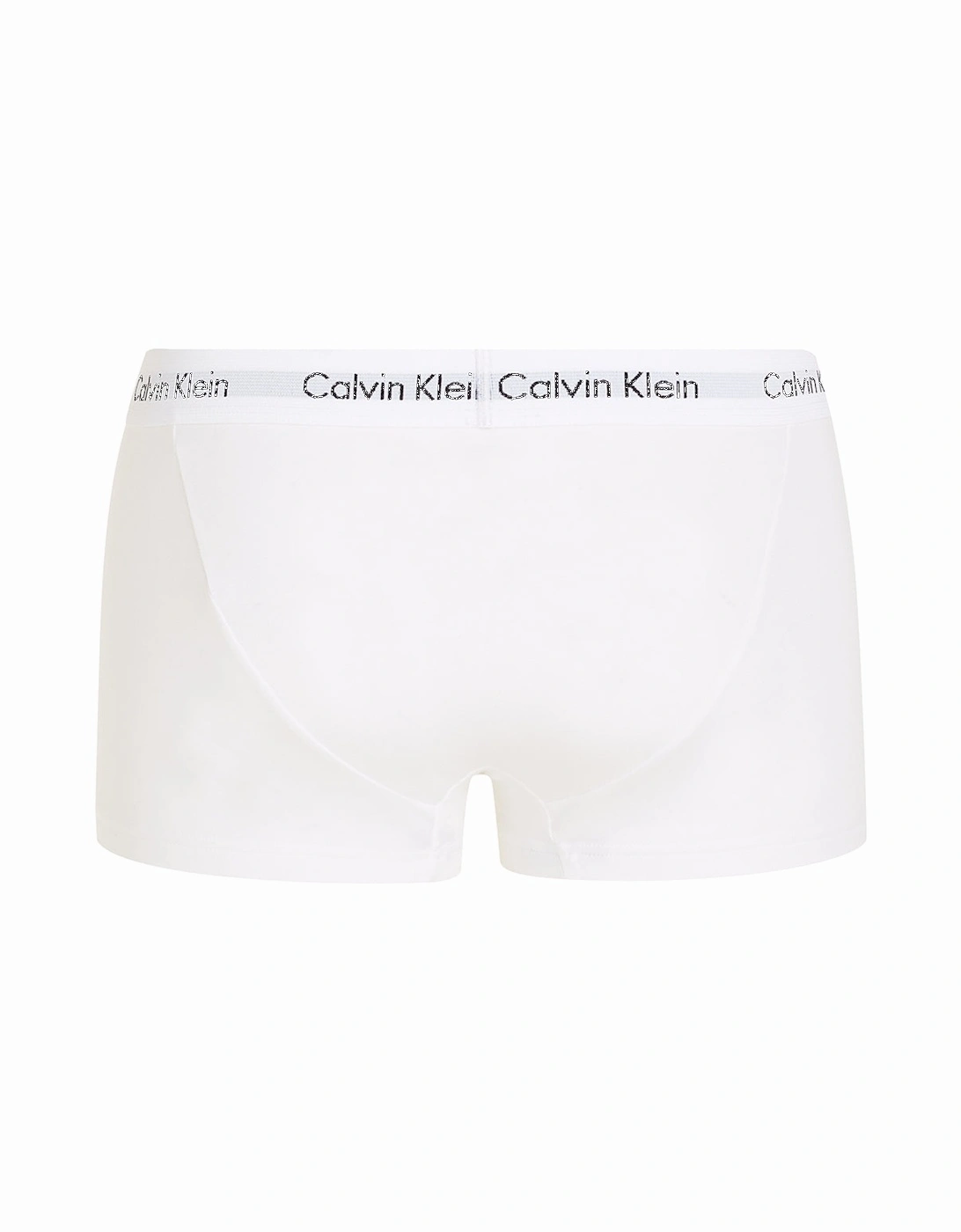 3-Pack Low-Rise Cotton Stretch Boxer Trunks, White