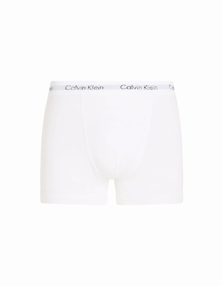 Cotton Stretch 3-Pack Boxer Trunks, White