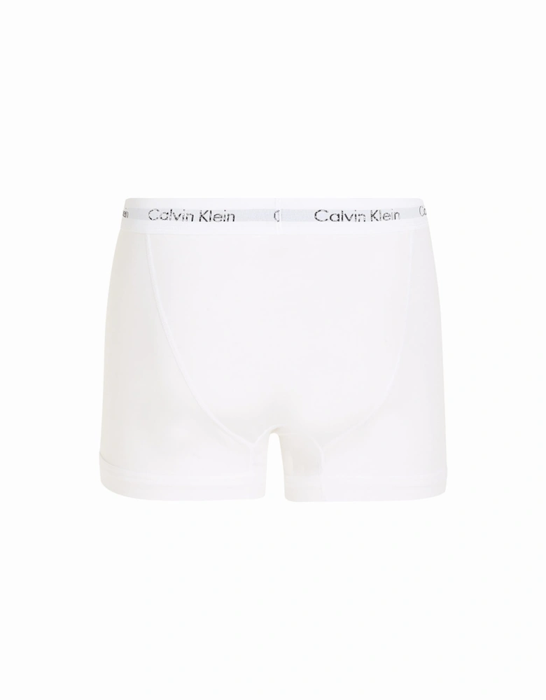 Cotton Stretch 3-Pack Boxer Trunks, White