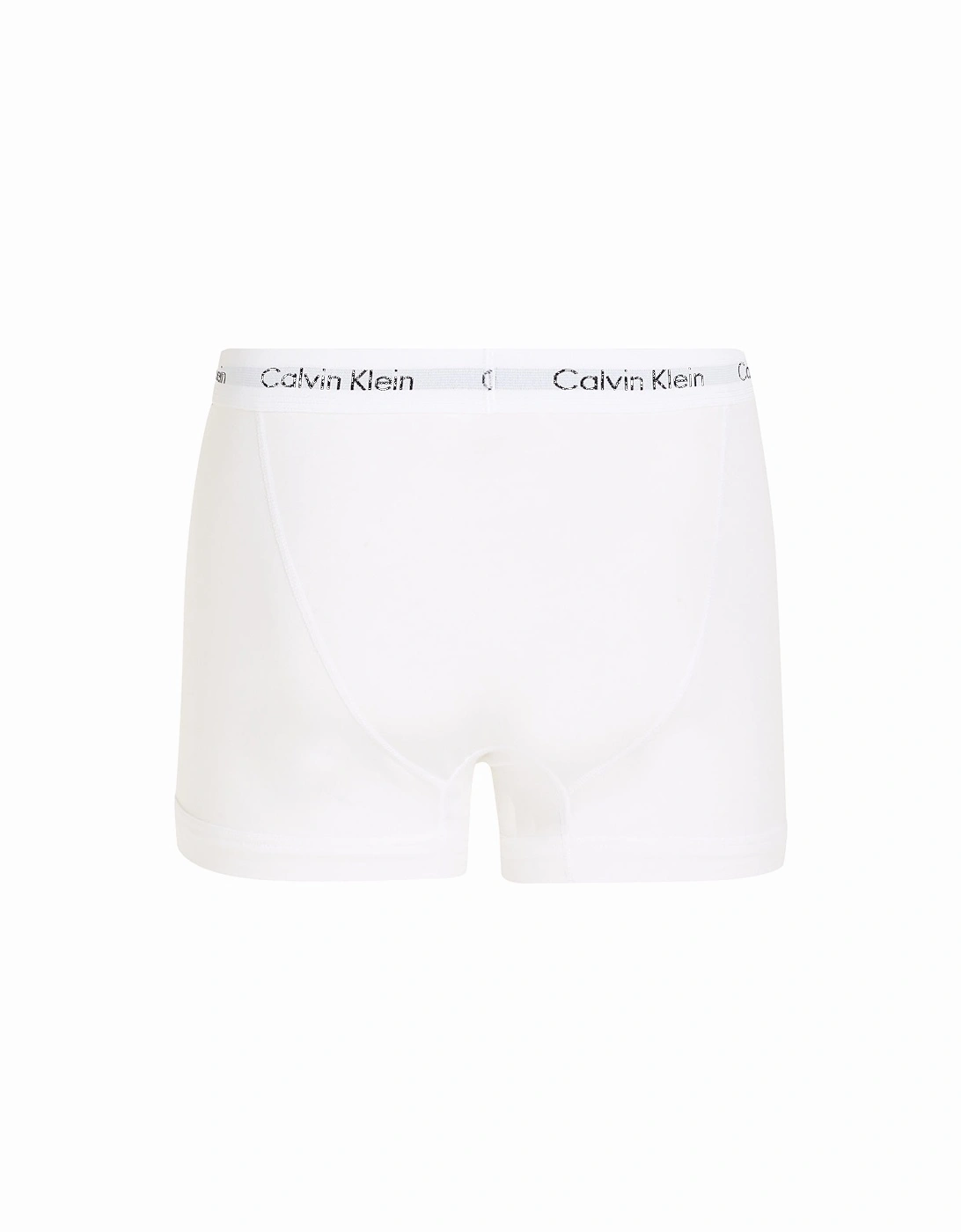 Cotton Stretch 3-Pack Boxer Trunks, White