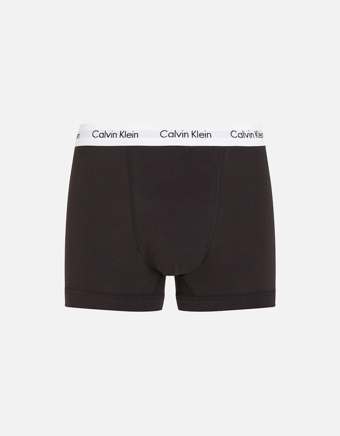 Cotton Stretch 3-Pack Boxer Trunks, Black