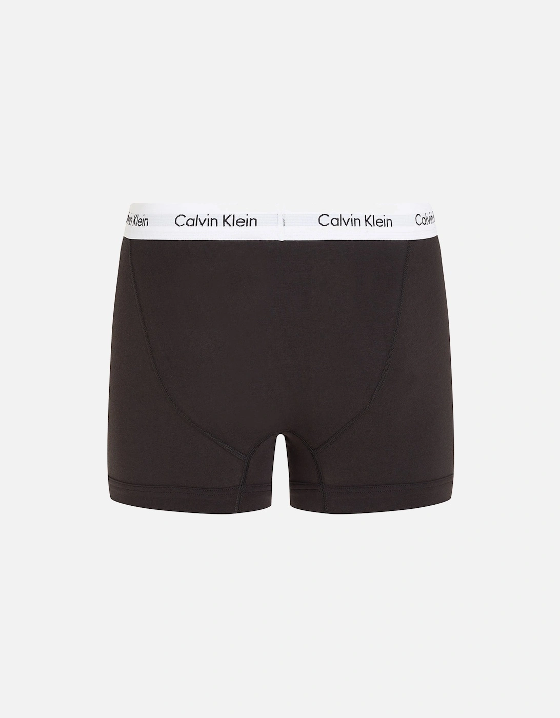 Cotton Stretch 3-Pack Boxer Trunks, Black