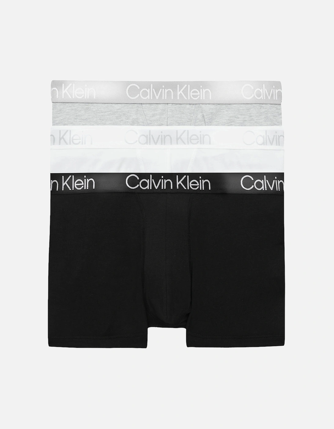 3-Pack Modern Structure Boxer Trunks, Black/White/Grey, 11 of 10