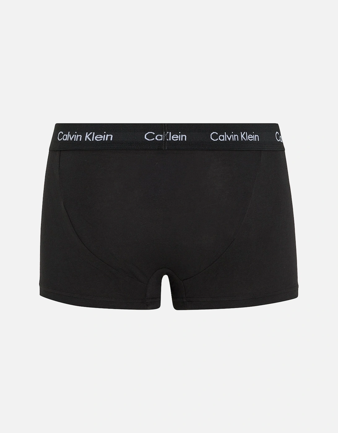 5-Pack Low-Rise Cotton Stretch Boxer Trunks, Black