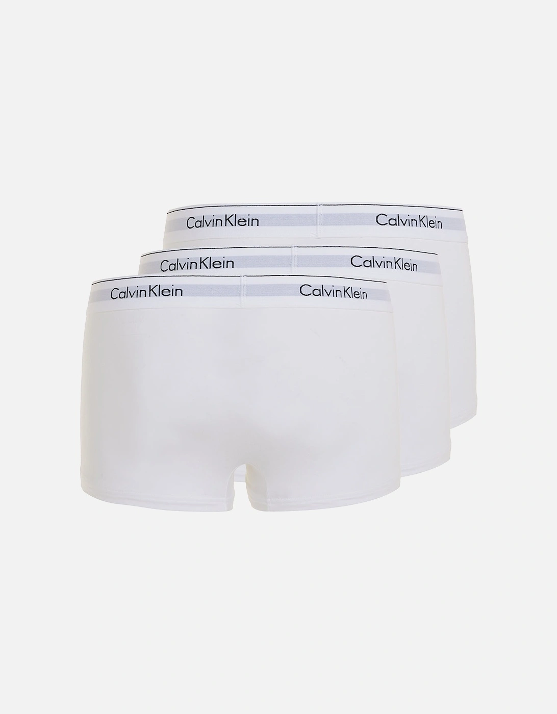 3-Pack Modern Cotton Boxer Trunks, White