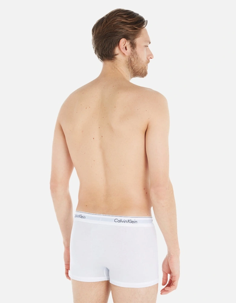 3-Pack Modern Cotton Boxer Trunks, White