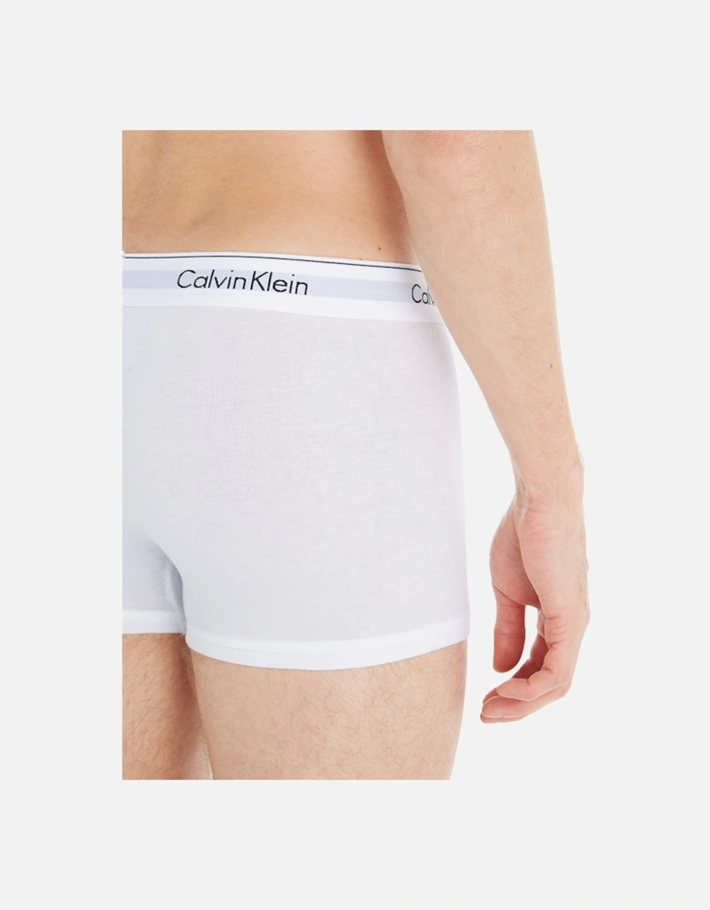 3-Pack Modern Cotton Boxer Trunks, White