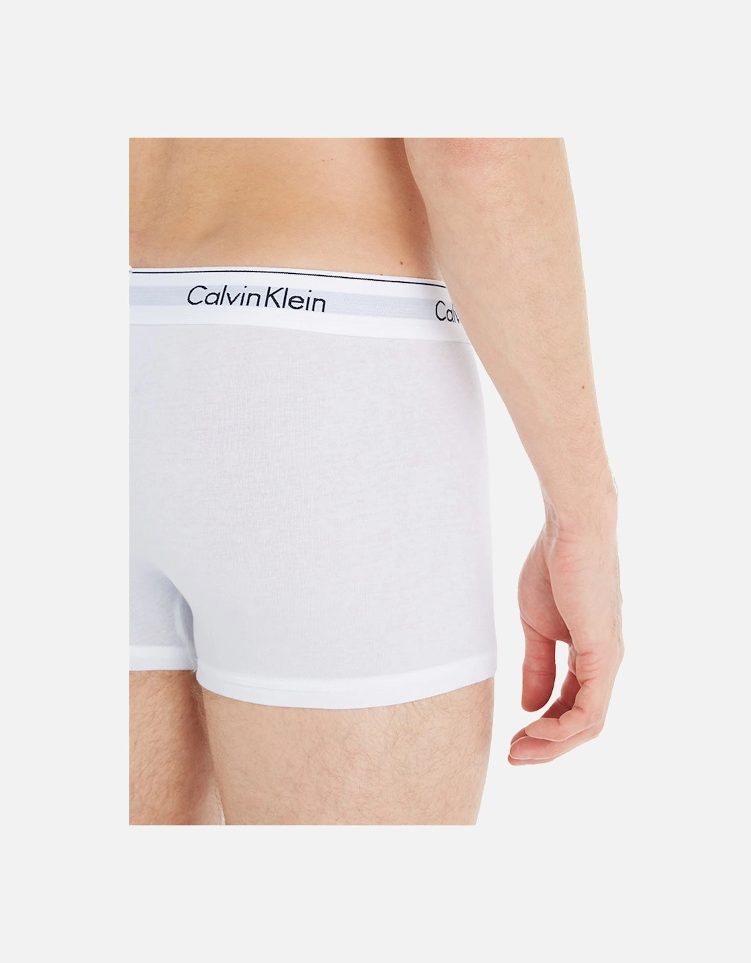 3-Pack Modern Cotton Boxer Trunks, White
