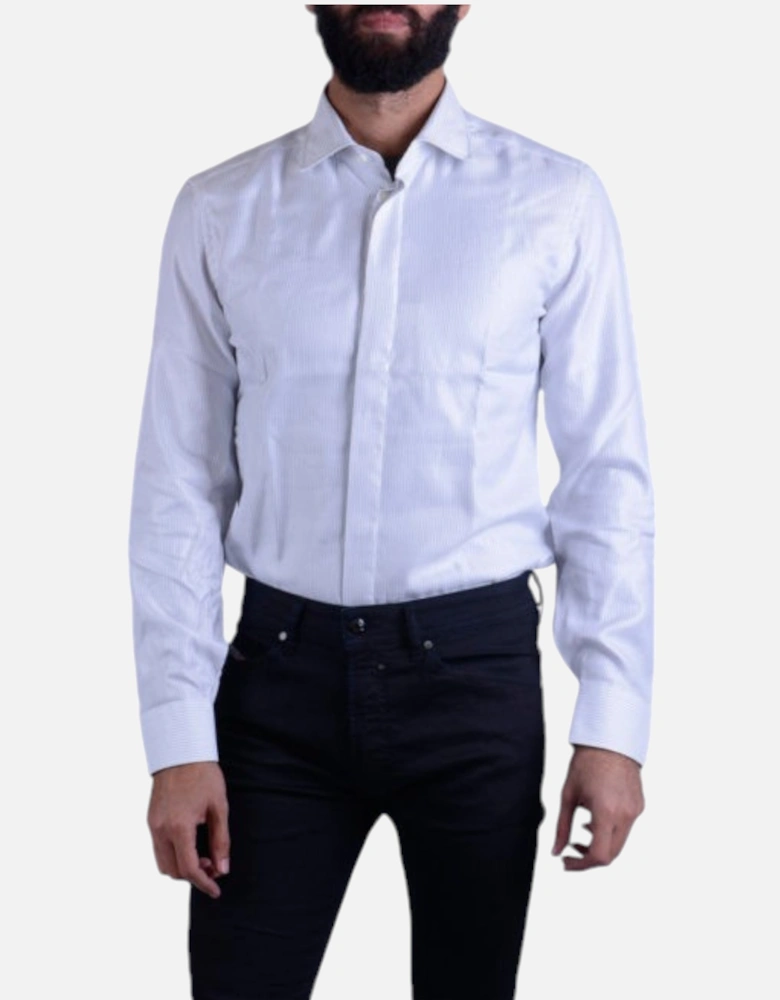 COLLEZIONI NCCSEL 018 Mens Shirt Summer Long Sleeve Slim Fit Casual Shirt