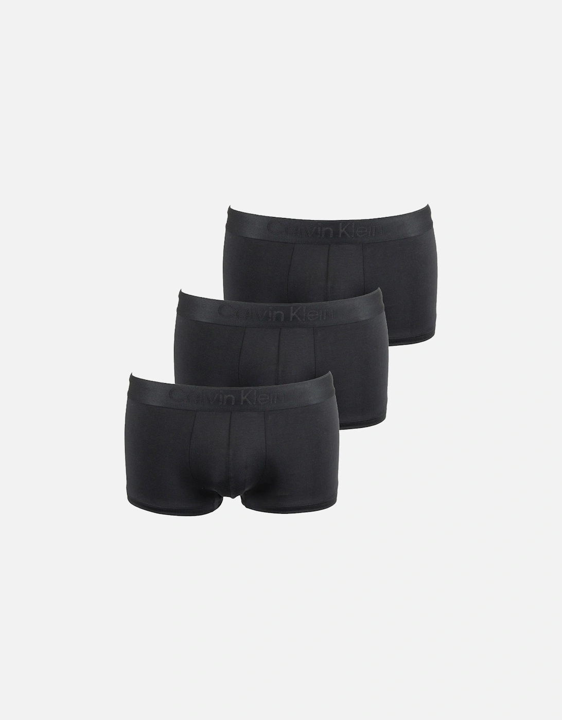 3-Pack CK Black Low-Rise Boxer Trunks, Black, 4 of 3