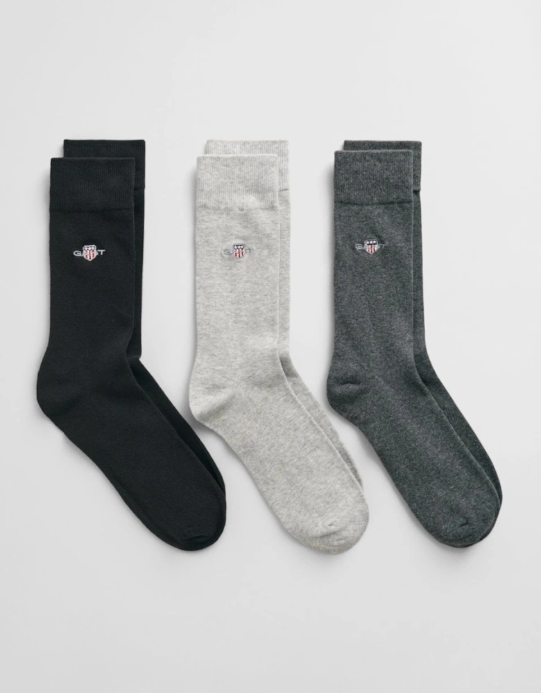 Mens Shield Logo Socks 3-Pack