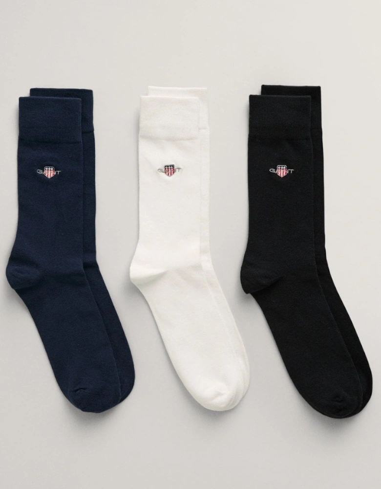 Mens Shield Logo Socks 3-Pack