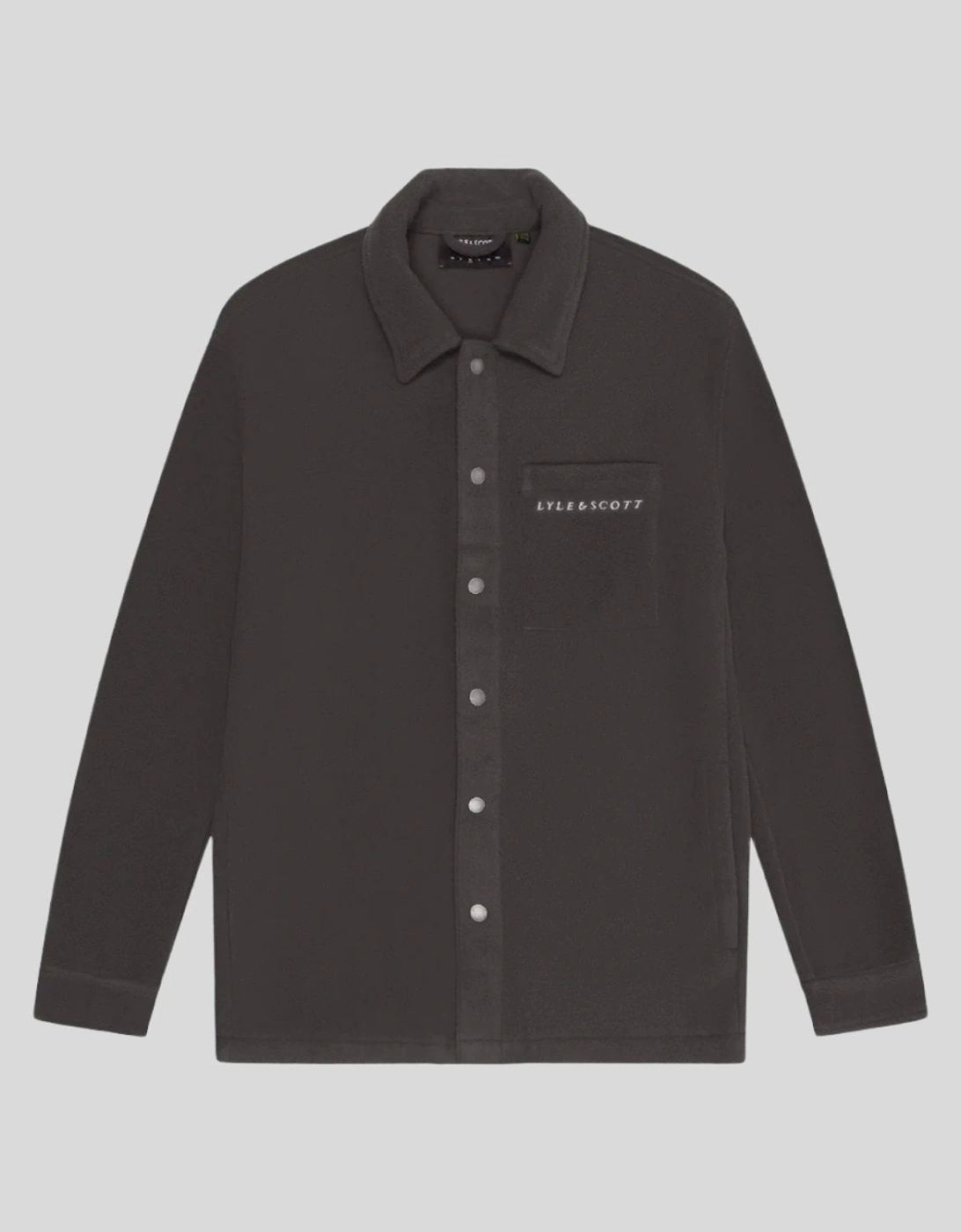 Embroidered Fleece Overshirt