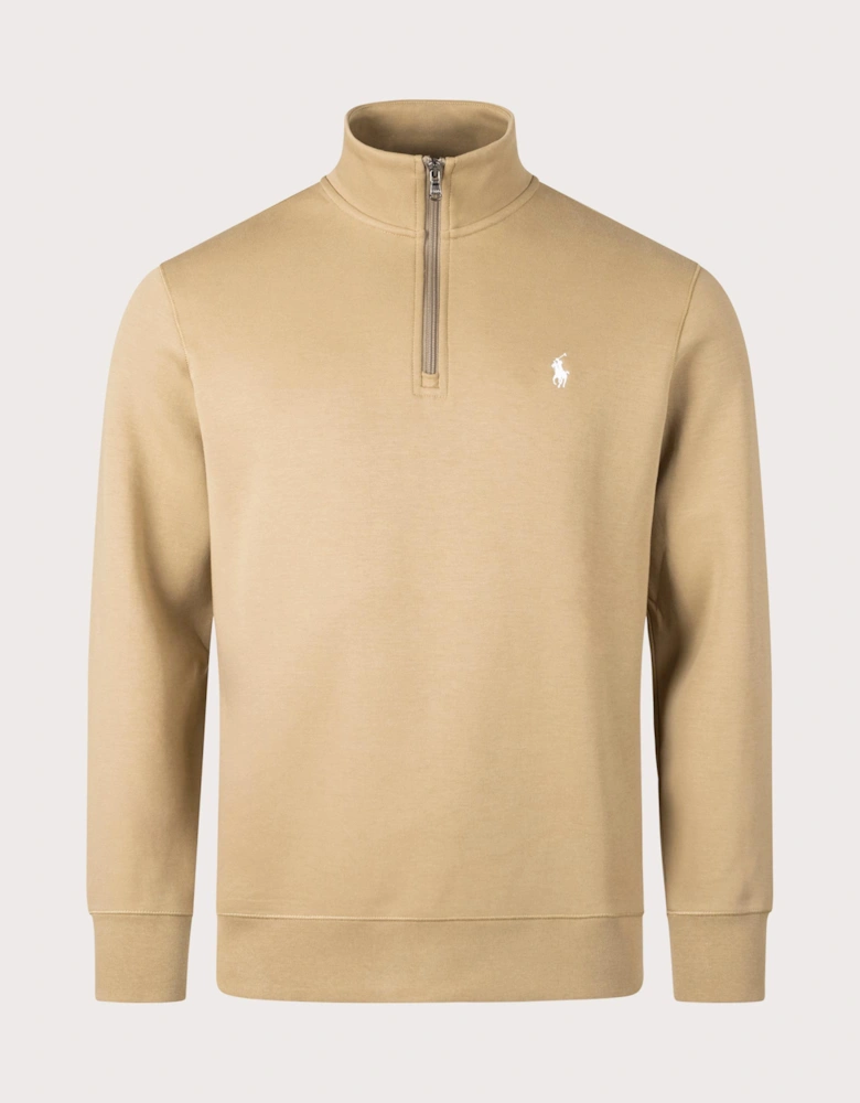 Double-Knit Quarter Zip Sweatshirt