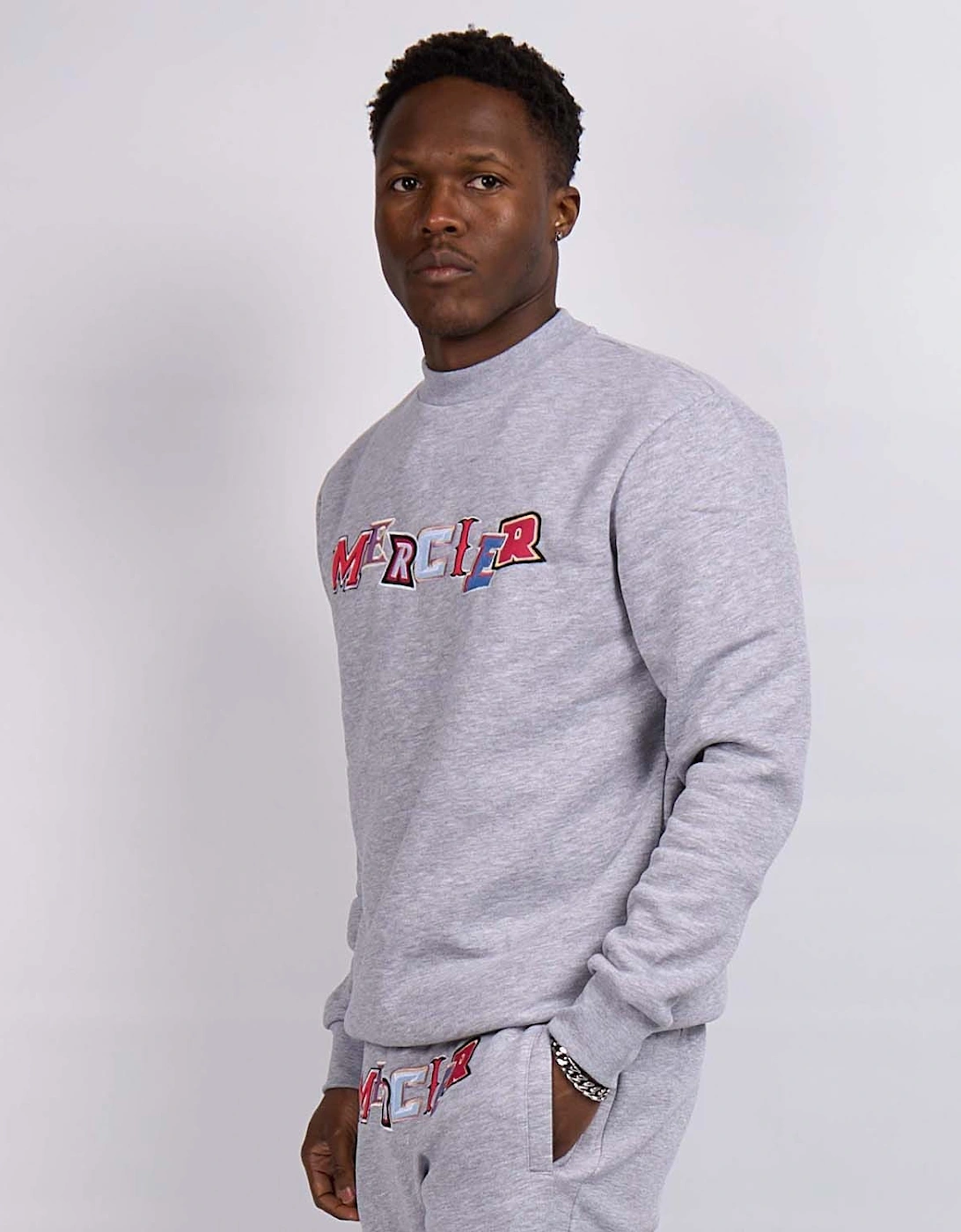 Mercier Men's Anonymous Crewneck Sweatshirt - Grey - Size: M