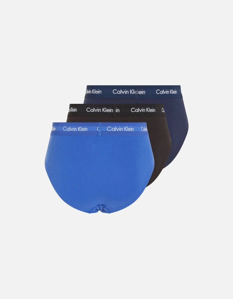 Cotton Stretch 3-Pack  Briefs, Navy/Black/Blue