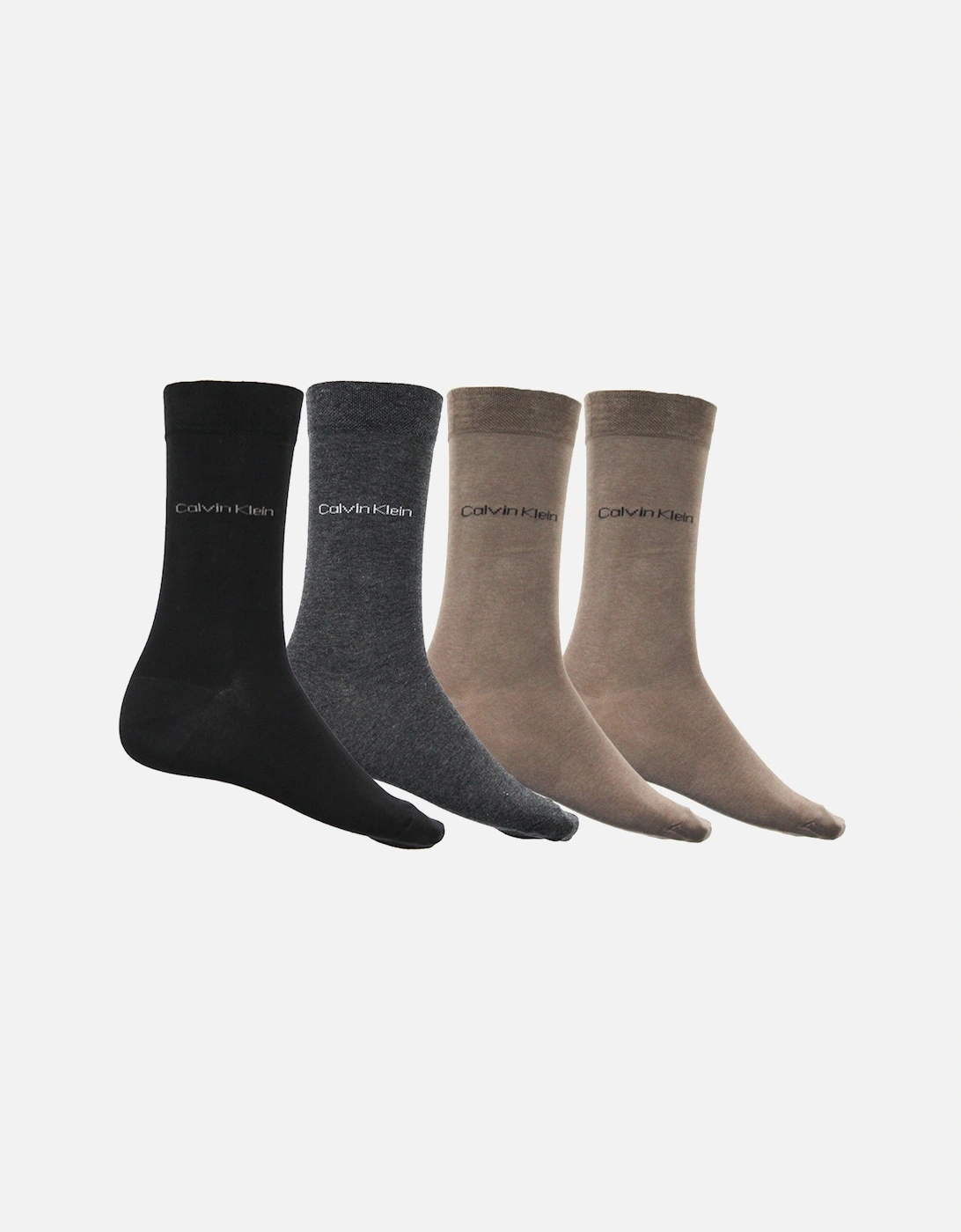 4-Pack Combed Cotton Socks Gift Box, Beige Combo, 6 of 5