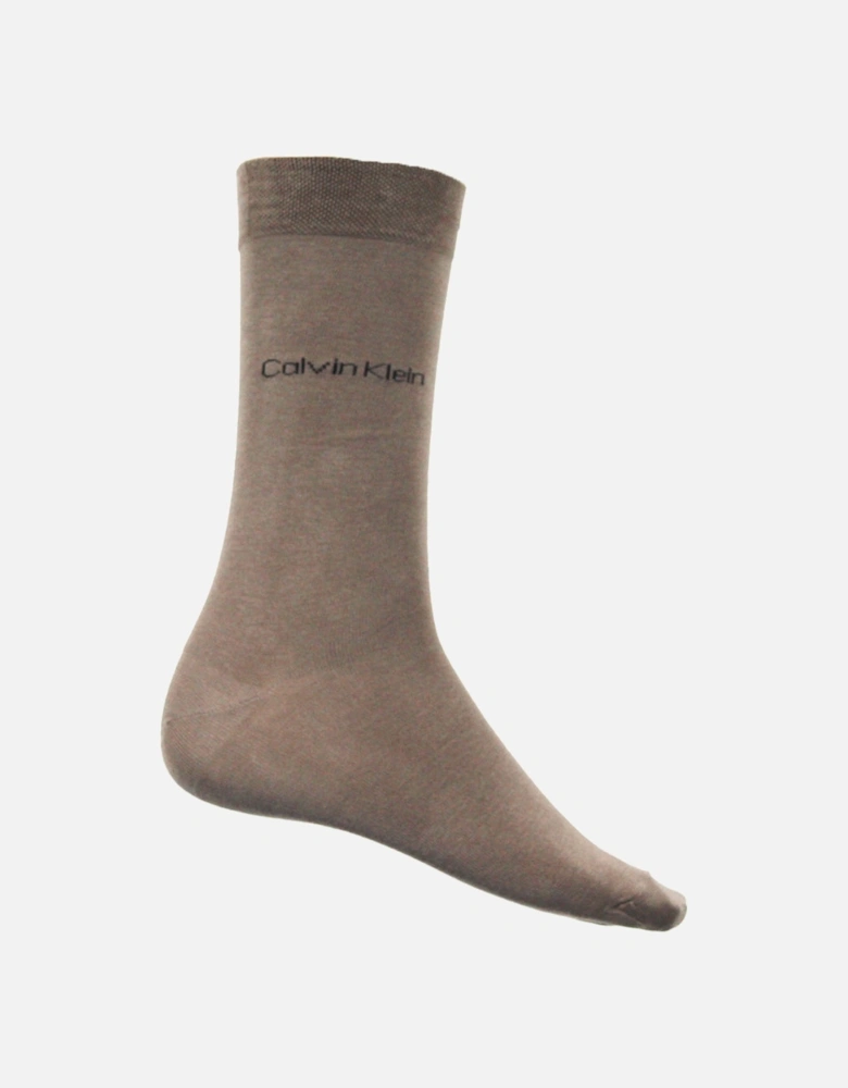 4-Pack Combed Cotton Socks Gift Box, Beige Combo
