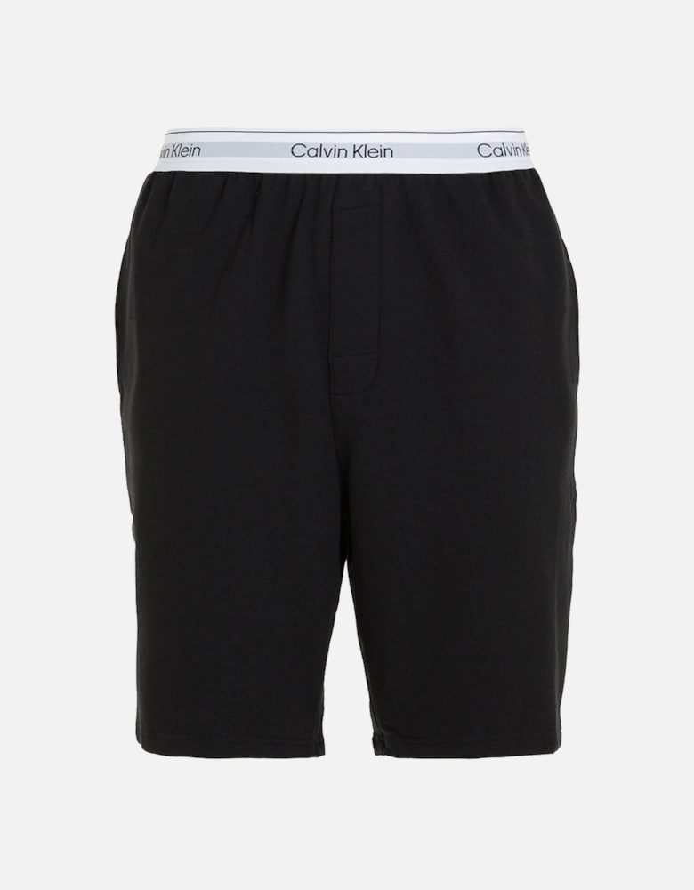 Modern Cotton Terry Lounge Shorts, Black