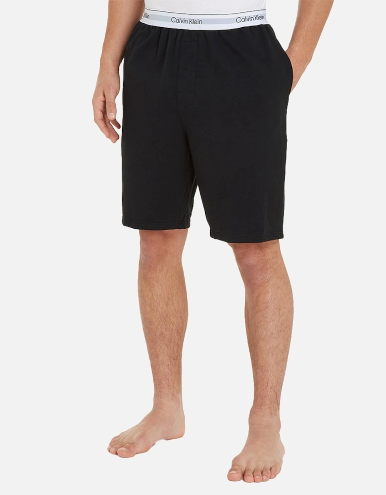 Modern Cotton Terry Lounge Shorts, Black