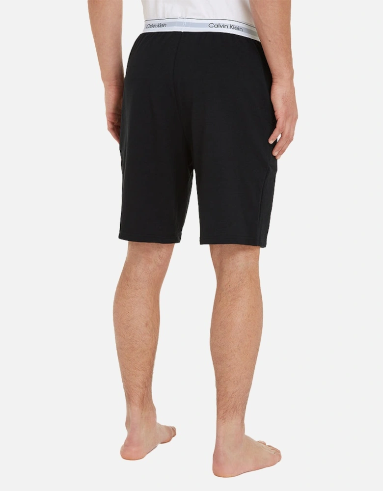 Modern Cotton Terry Lounge Shorts, Black