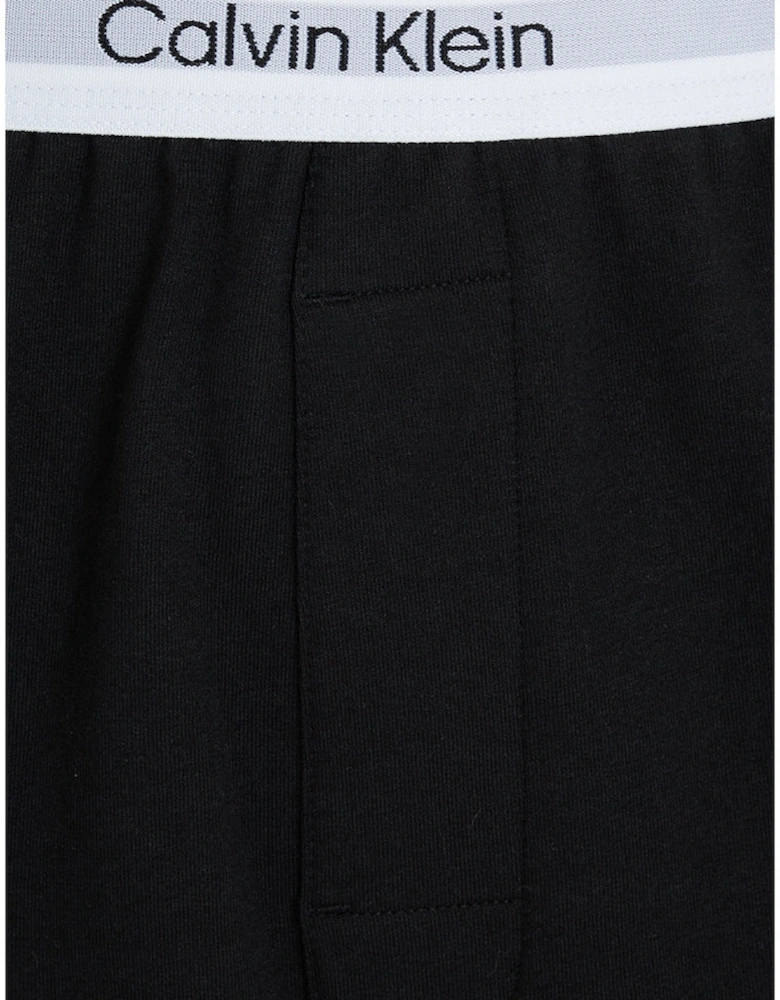 Modern Cotton Terry Lounge Shorts, Black