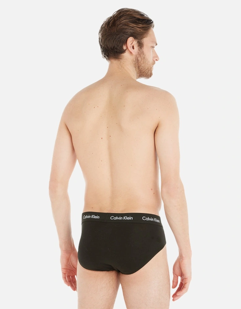 Cotton Stretch 3-Pack Briefs, Black