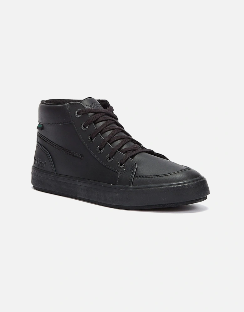 Tovni Hi Leather Mens Black Shoes