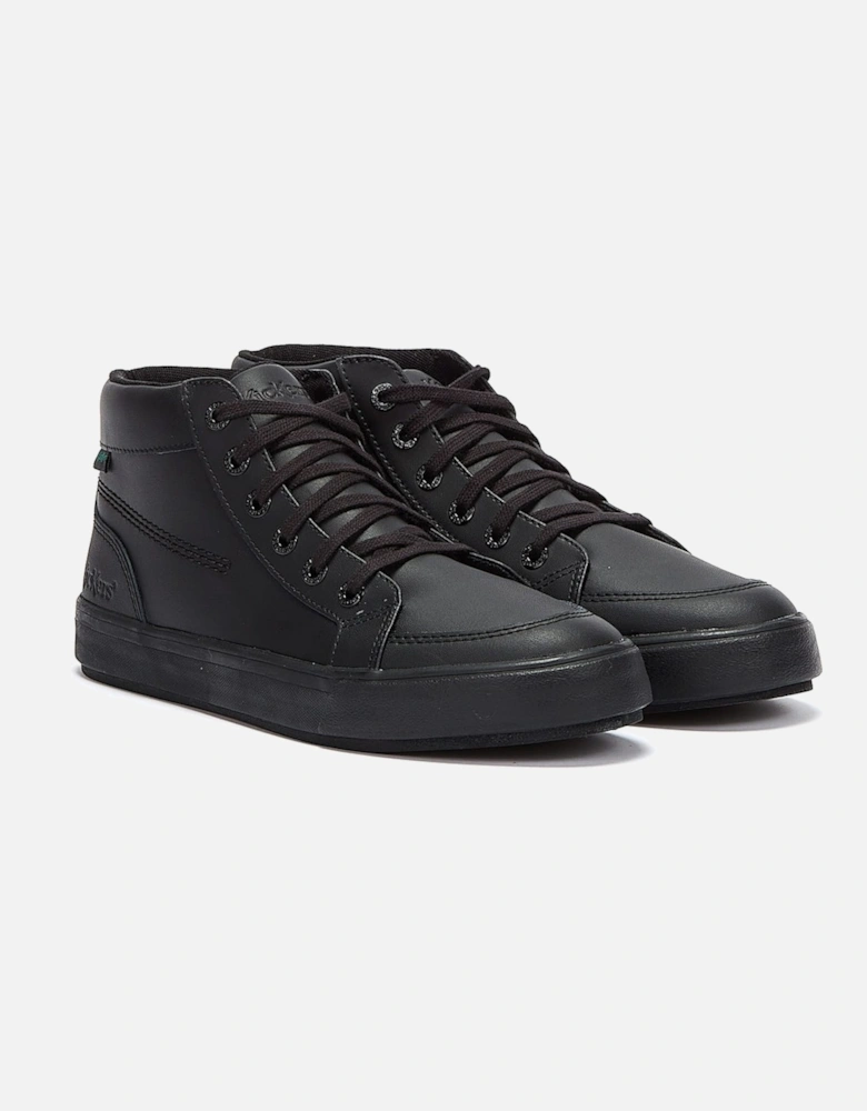 Tovni Hi Leather Mens Black Shoes