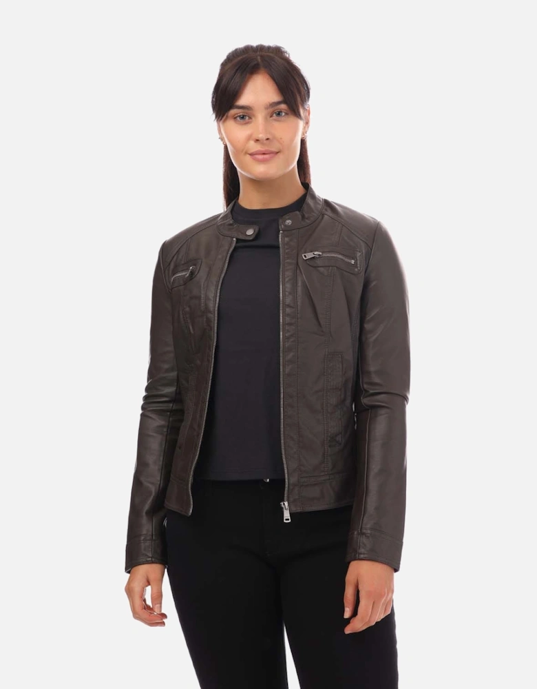 Bandit Faux Leather Biker Jacket - Womens Bandit Faux Leather Biker Jacket