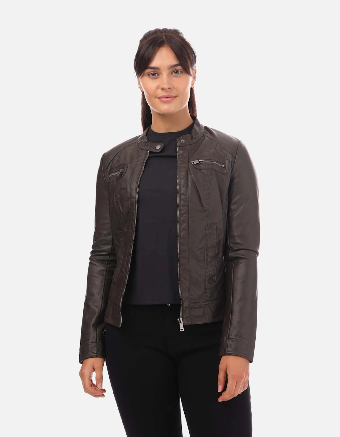 Bandit Faux Leather Biker Jacket - Womens Bandit Faux Leather Biker Jacket, 5 of 4