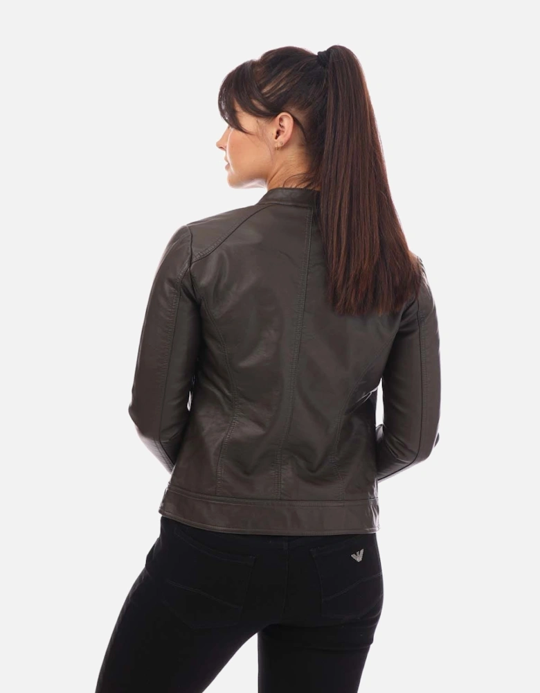 Bandit Faux Leather Biker Jacket - Womens Bandit Faux Leather Biker Jacket