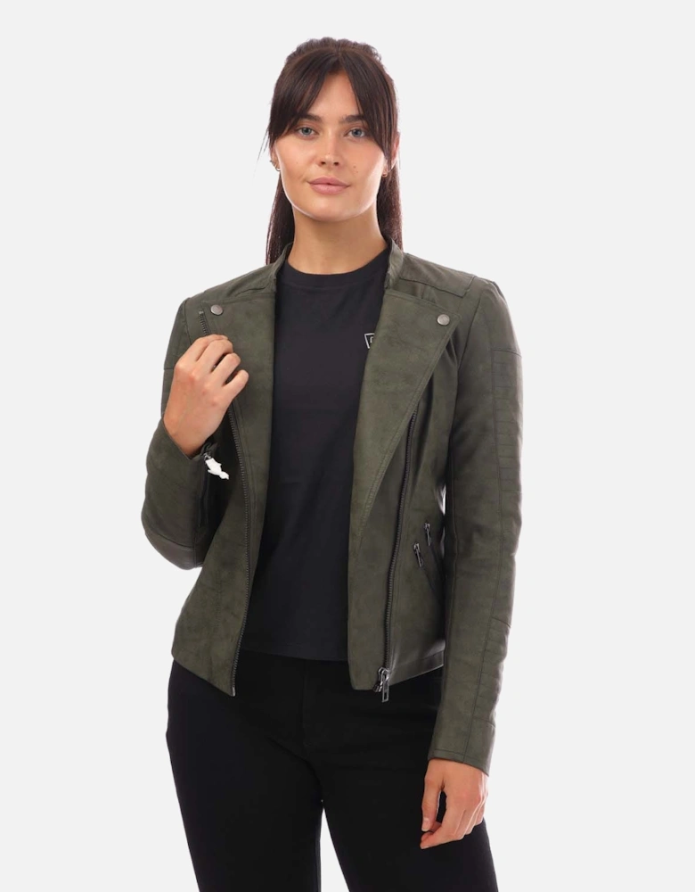 Ava Faux Leather Jacket - Womens Ava Faux Leather Jacket