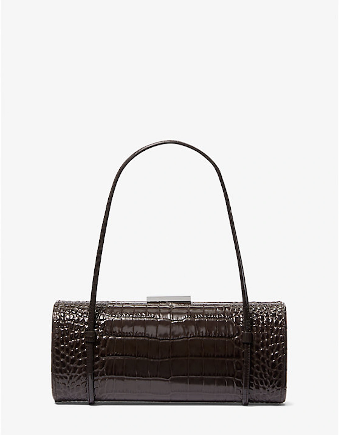 Natalie Crocodile Embossed Patent Leather Barrel Bag, 4 of 3